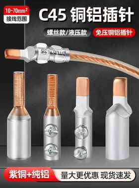 空开铜铝插针C45端子插片16/35/70平方铜铝鼻GTlAGTLC电表插针