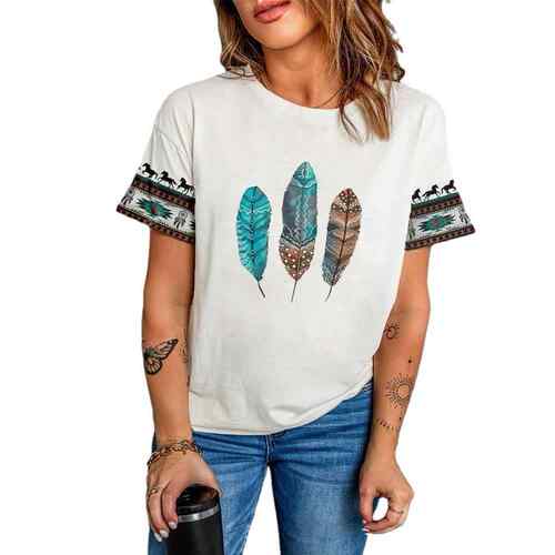 Women's Western style short sleeved T-shirt