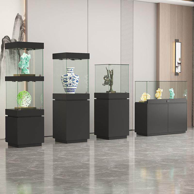 木质博物馆柜台文物古玩董收藏纪念饰品玉瓷器珠宝玻璃展示柜定做