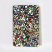 七彩镭射闪粉亚克力板 闪金大亮片pmma板现货 葱粉有机玻璃板