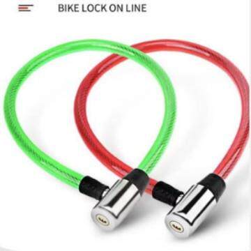 自行车便携式山地钢丝防盗锁链条软锁环形电动车钢缆锁通用型链子