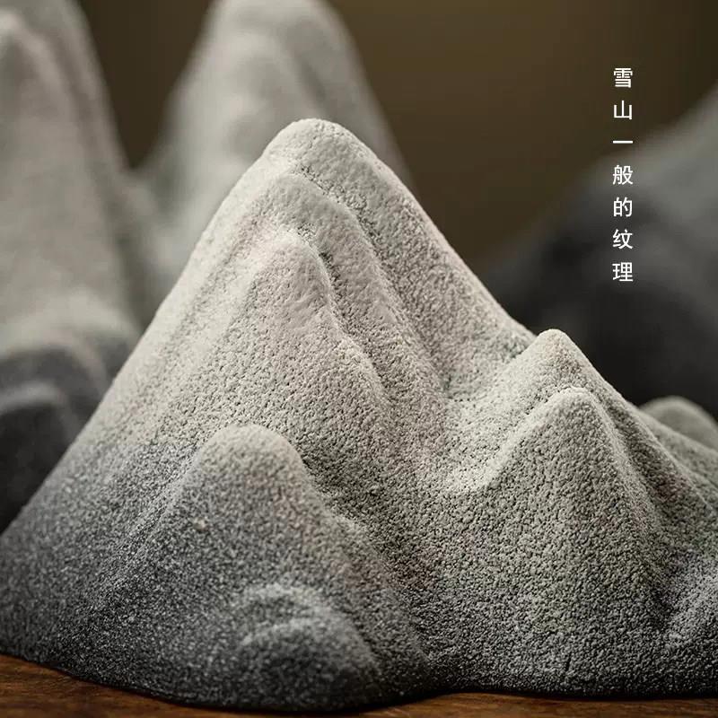 新中式陶瓷假山小摆件微景观鱼缸造景茶室桌面小摆设博古架装饰品