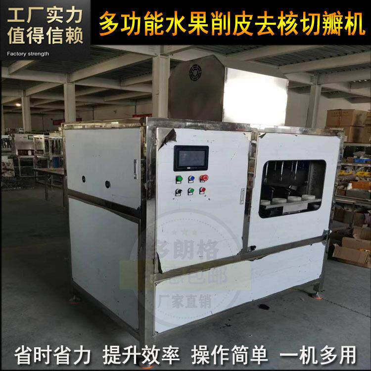 双工位橙子削皮机 适用于柠檬 苹果 梨等各类水果的去皮处理