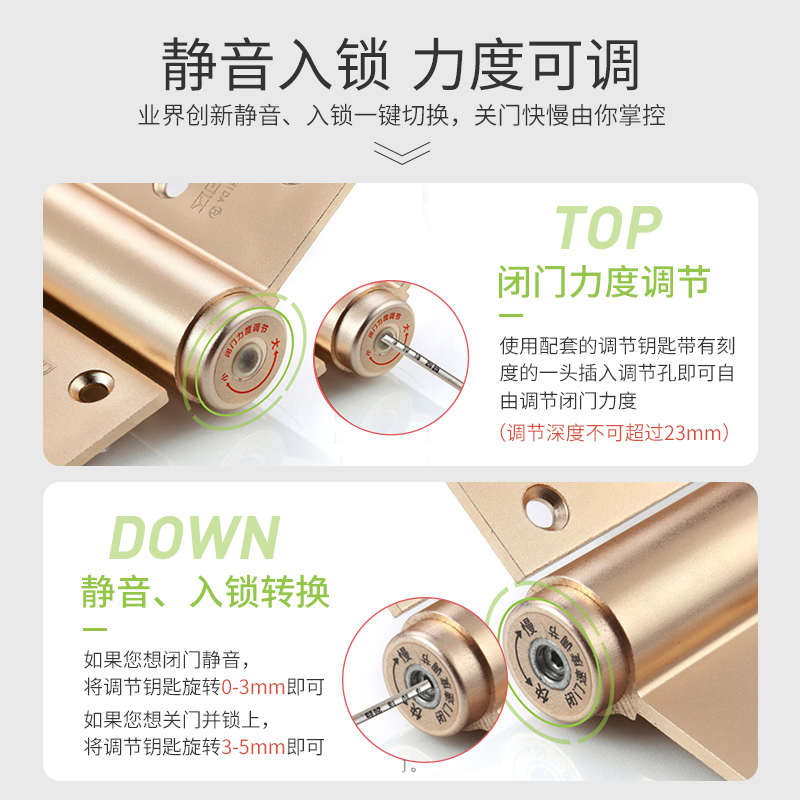 依时达多功能缓冲隐形实木门背景墙自动关闭门防夹手静音液压合页