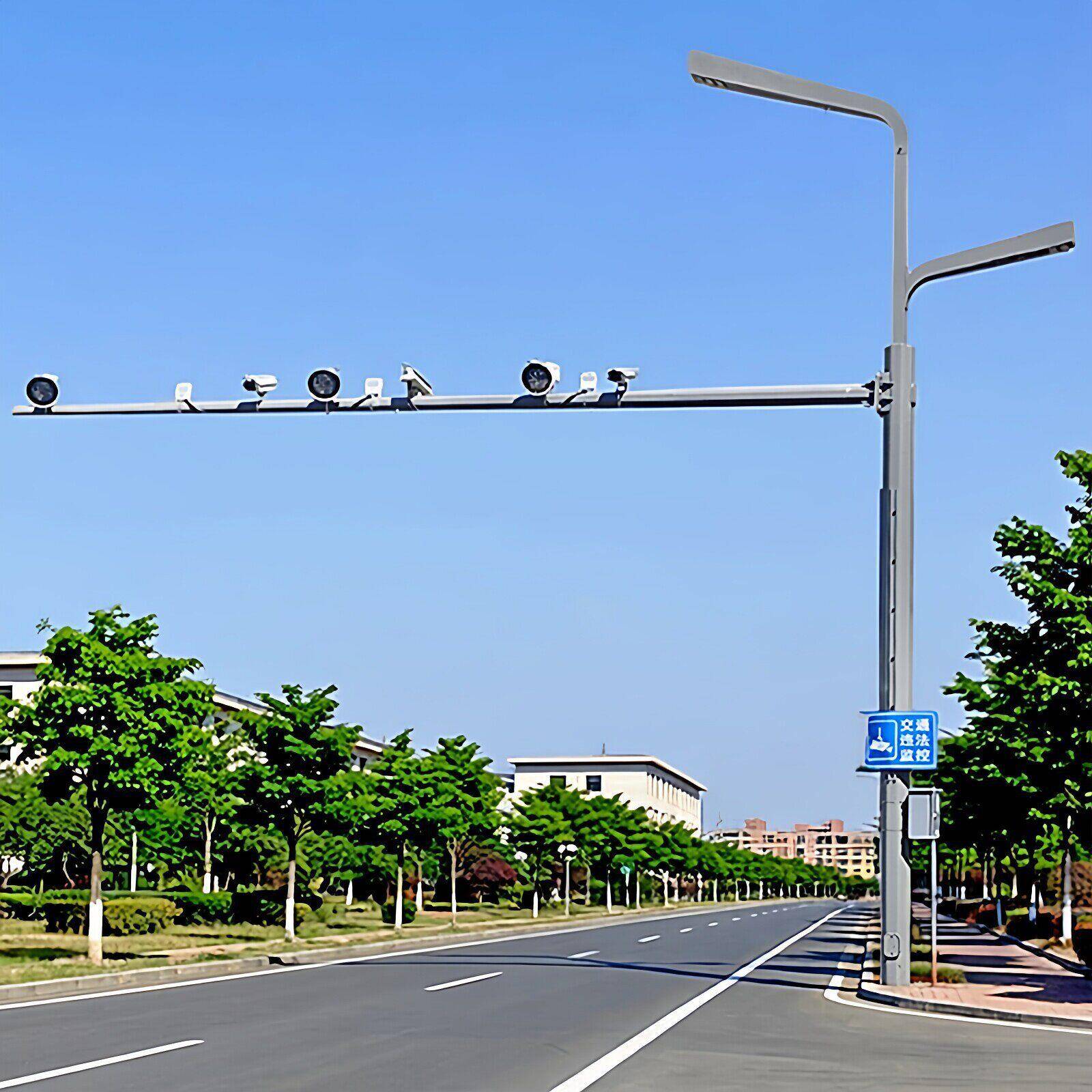多功能智慧路灯5g智能照明杆太阳能道路交通监控一体组合八角立杆图片