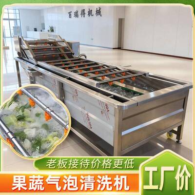 全动净DSZ菜气泡清洗机大型菜机自中央厨洗房加工水线流果蔬清洗
