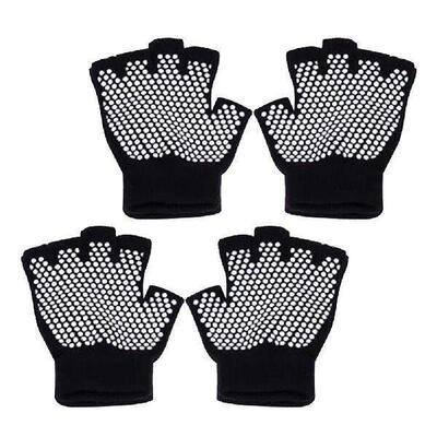 2 Pairs Pilates Workout Glove Bike Gloves Half Finger