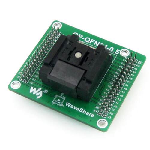 带排针通用测试座MLF64QFN64QFN-64BT-0.5-01从两侧引出所有PIN