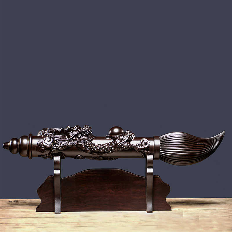 黑檀木雕文昌笔摆件红木大笔进财龙笔花梨金榜提名毛笔家居木质品,家居饰品,木雕,淘宝优惠券,粉丝福利购,淘宝优惠卷