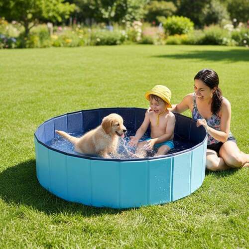 Foldable Pet Shower Tub 1 Count Portable Dog Swimming Pool