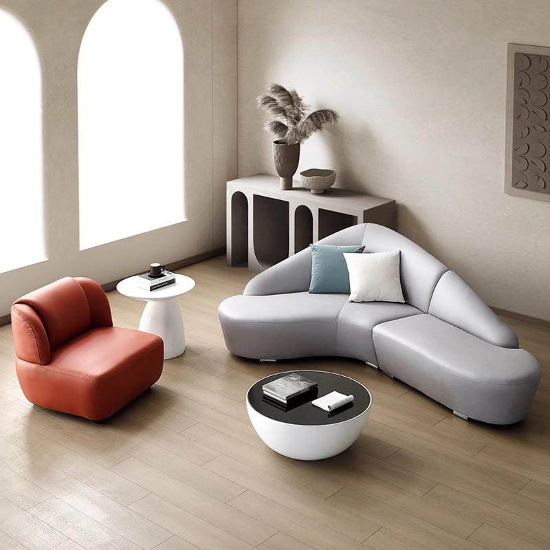 现在办公室沙发茶几组合简约创意前台大堂休闲椅会客厅休息区套装