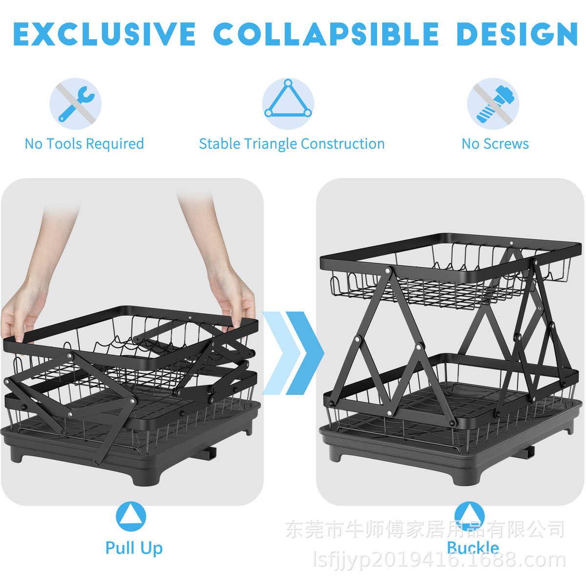 碗碟沥水架批发家用可折叠水池旁碗筷碗盘餐具台面收纳碗架置物架