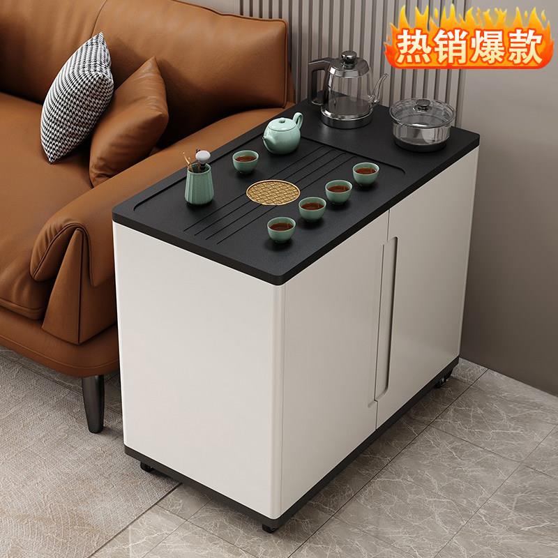 移动茶桌边柜家用阳台小茶台小型茶车客厅沙发边几茶几轻奢茶水柜