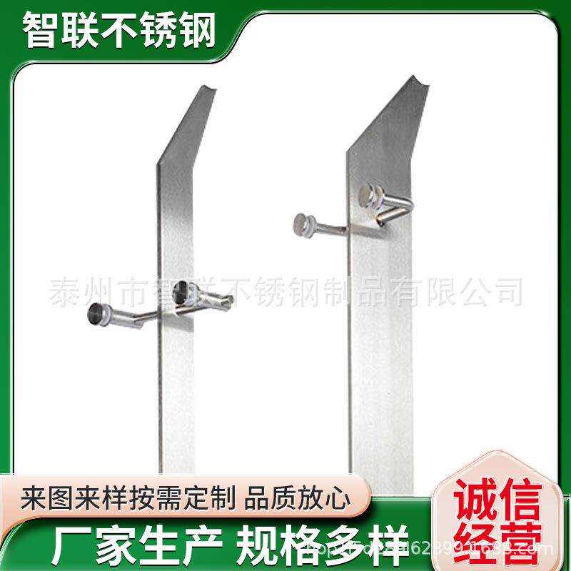 201/304不锈钢立柱供应扶手商场楼梯栏杆挂玻璃方管工程立柱