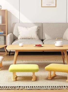 3V实踩木脚踏凳小G子家用沙凳发矮凳子脚凳客厅放腿脚蹬722桌下翘