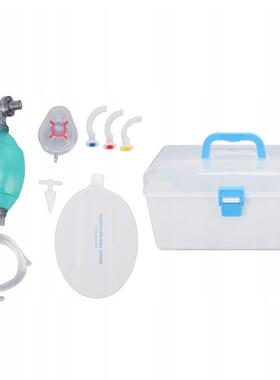 成人PVC简易复苏器 绿色 带中空口咽通道 开口器 出口贸易