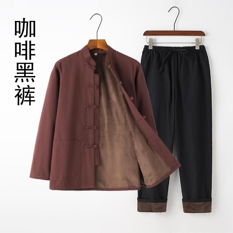 正品中国风唐装中年男国士纯棉里唐装