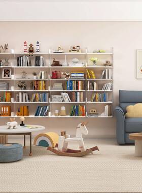 墙上书架隔板置物架 壁挂轨道vitsoe606一字板支架壁挂书架收纳架