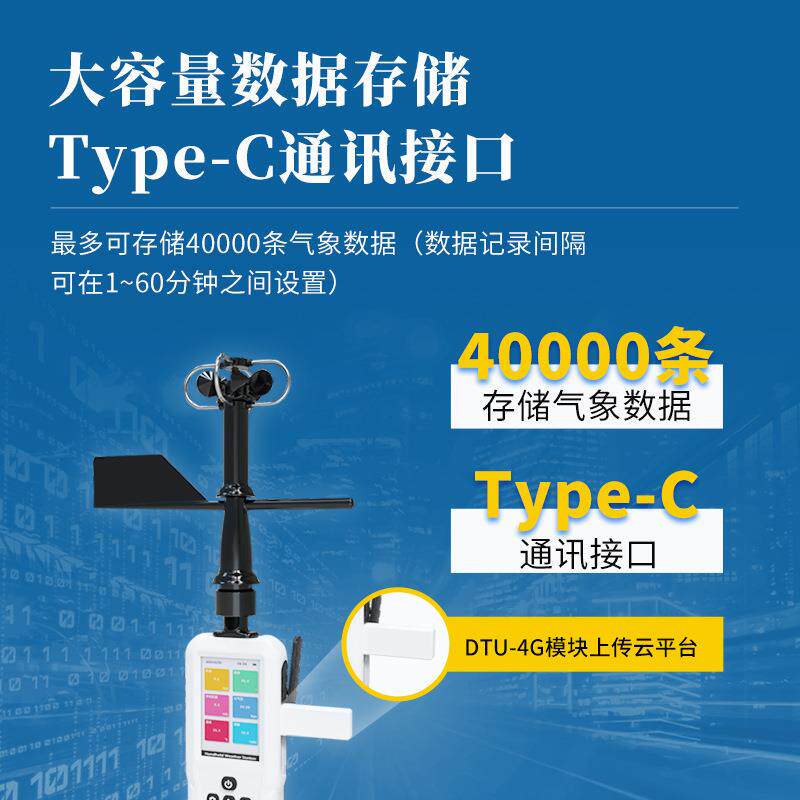 高精度电子气象仪 户外风速风向大气压力海拔GNSS定位手持气象站