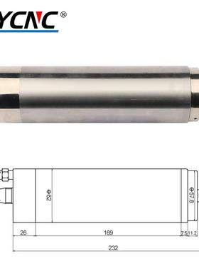 前程木工水冷主轴电GDZ-26-80W062直DEO径恒扭矩四轴承主机轴电机