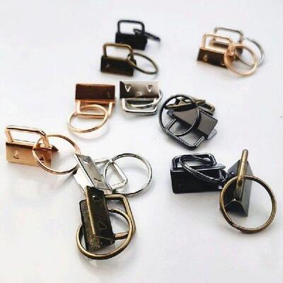 50 Pieces Keychain Split Ring Key Hardware for Key Lanyard