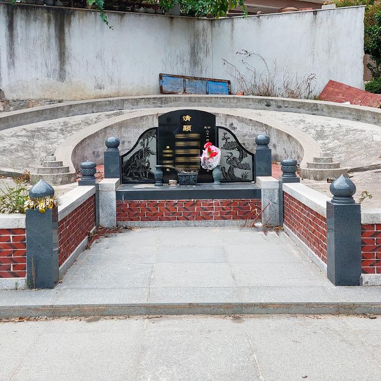 供应石雕大理石墓碑墓群农村黑色花岗岩碑刻字家族墓陵园墓牌