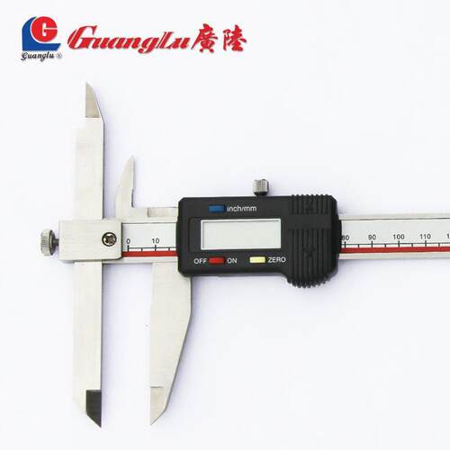 广陆伸缩爪数显卡尺0-150mm长短脚数显游标卡尺台阶电子卡尺0.01