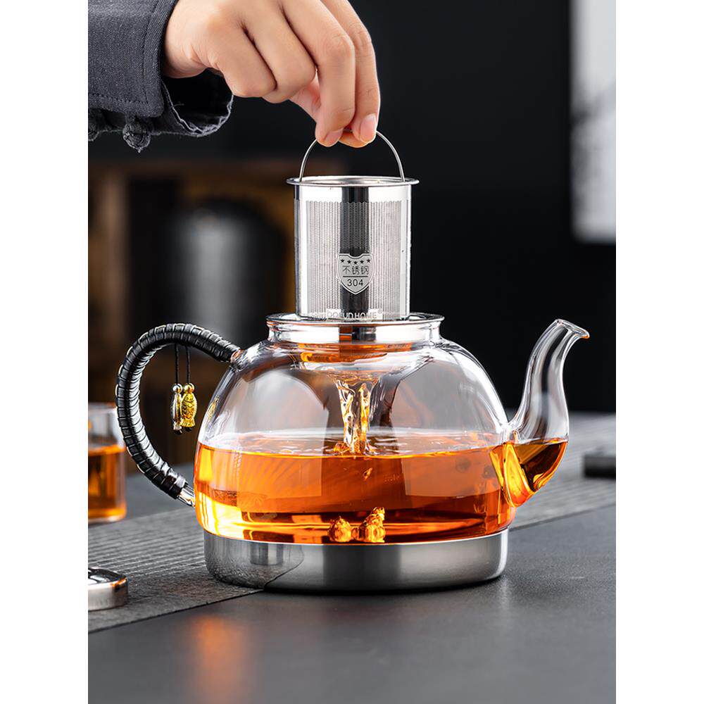 2025新款茶道电磁炉专用煮茶壶加厚玻璃煮茶器不锈钢过滤烧水单壶
