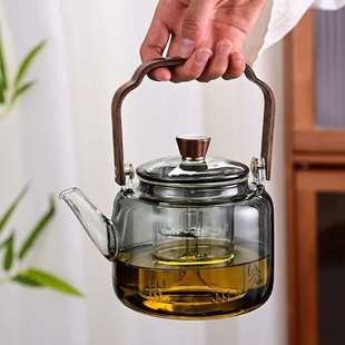 高硼硅玻璃茶壶提梁壶蒸煮一体加厚大容量泡茶煮茶壶电陶炉烧水壶