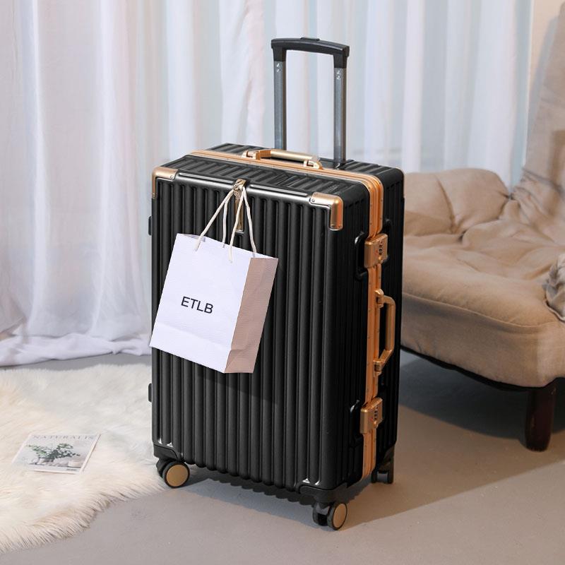 高档通行李箱2男i0ns网红新卡款铝框拉杆万向轮女旅行登机箱寸密