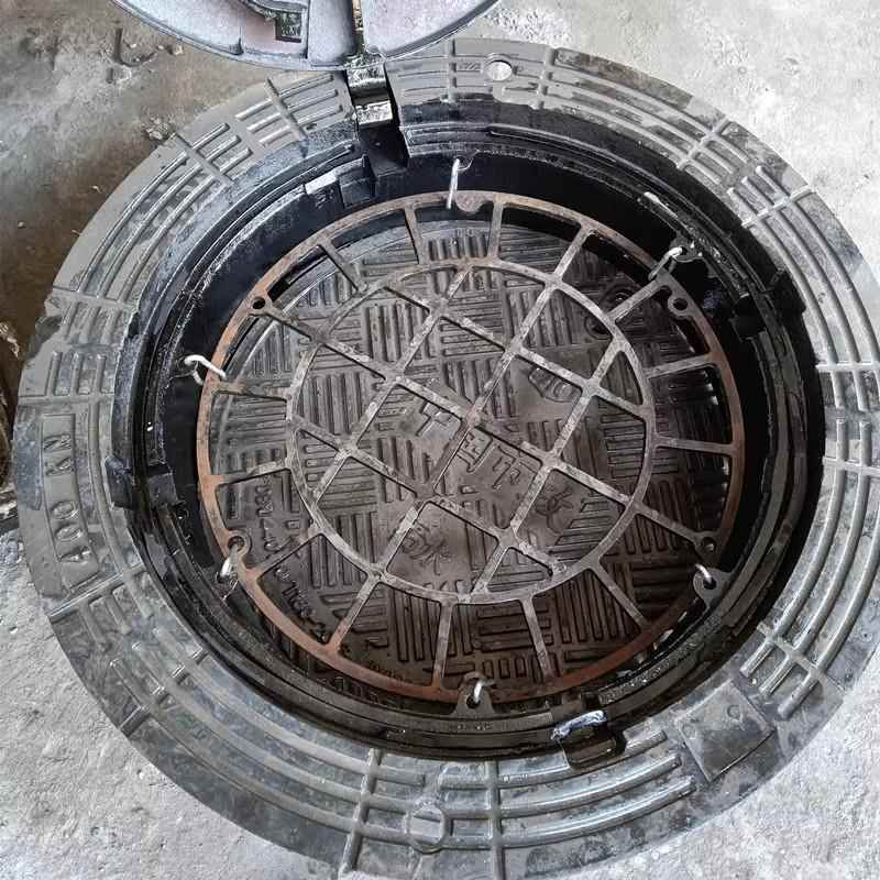 球墨铸防坠网圆形水污雨水井下水铁道检查井盖子安盖全防护693网7