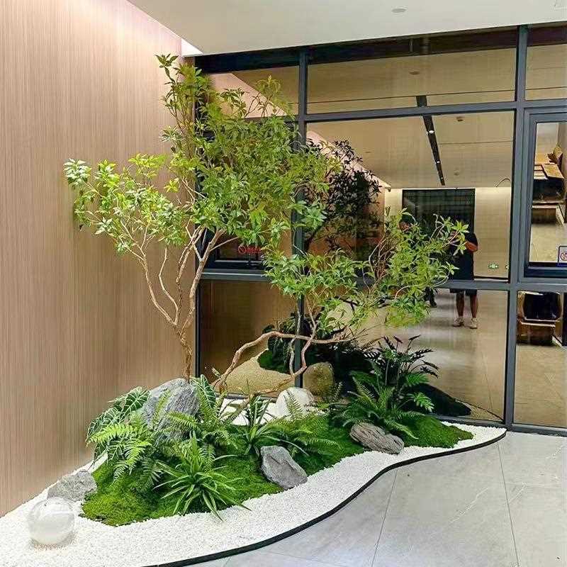 高端马醉木橱窗造景仿生植物室内装饰树大型假树简约景观仿真绿植