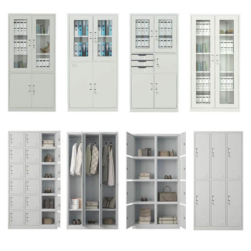 迪欧现代简约大容量储物员工柜办公柜 带锁档案资料储存文件柜