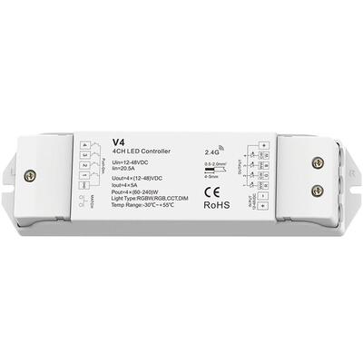 V4-L 12-48VDC10动态模式开关渐变 RGBW/RGB/CCT/DIM四通道控制器