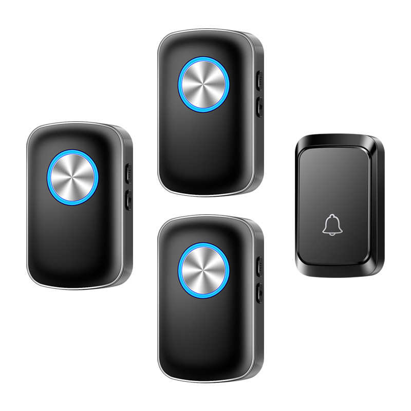 门铃无线家用超远距离一拖三电子门玲遥控智能老人叮咚呼叫器防水