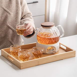 玻璃煮茶壶泡茶家用煮茶炉单壶电陶炉提梁烧水壶烛台保温围炉煮茶