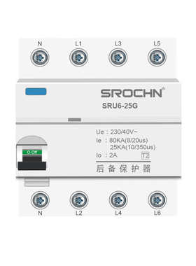 T1(10/350)Us一级SCB后备4P12.5/15/25KAT2 (8/20)Us防雷保护器