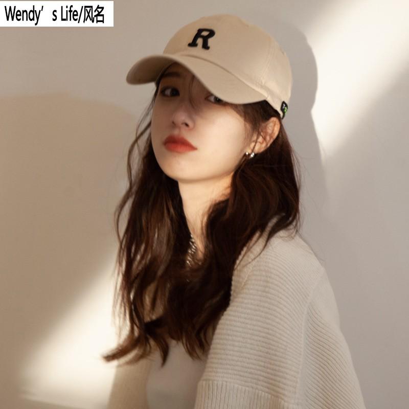 日系休闲简约大字母鸭舌帽子女春夏韩版百搭潮人街头显脸小棒球帽