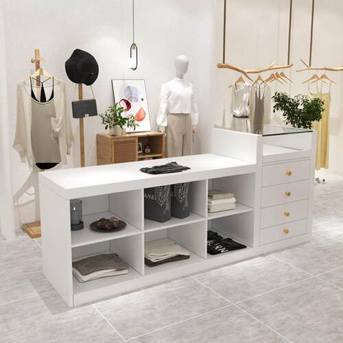 服装店收银台中岛台展示桌储物柜烤漆装饰品柜摆件展台陈列展X20