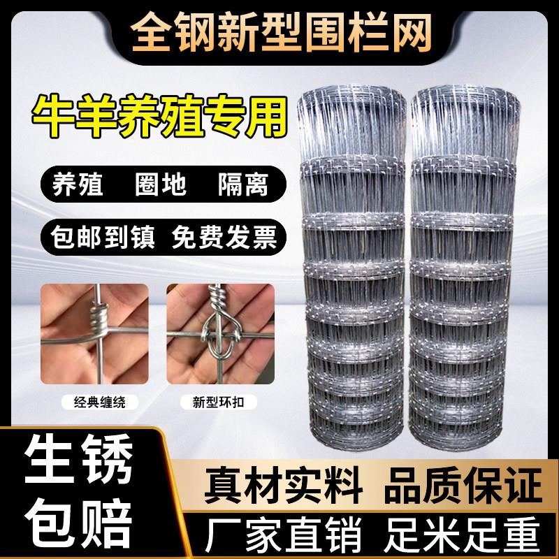 锌牛栏网养殖防护隔离网格铁丝羊网养镀牛钢丝栏网果园围栏护网
