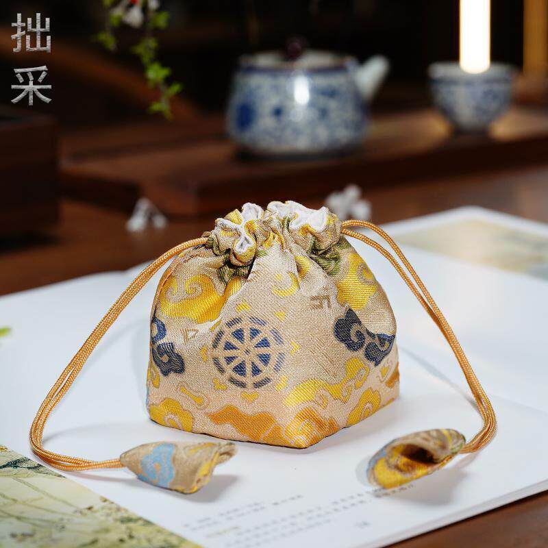 文玩收纳袋高档首饰锦囊小布袋主人杯便携茶具茶杯建盏手串收纳包