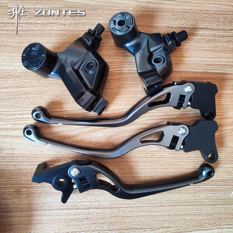 升仕ZT350GKXRTV机车左右手把摇臂手拉杆离合手柄前刹制动小把