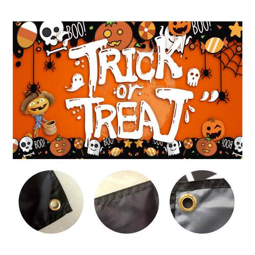 90*150cm Halloween background fabric pumpkin flag banner