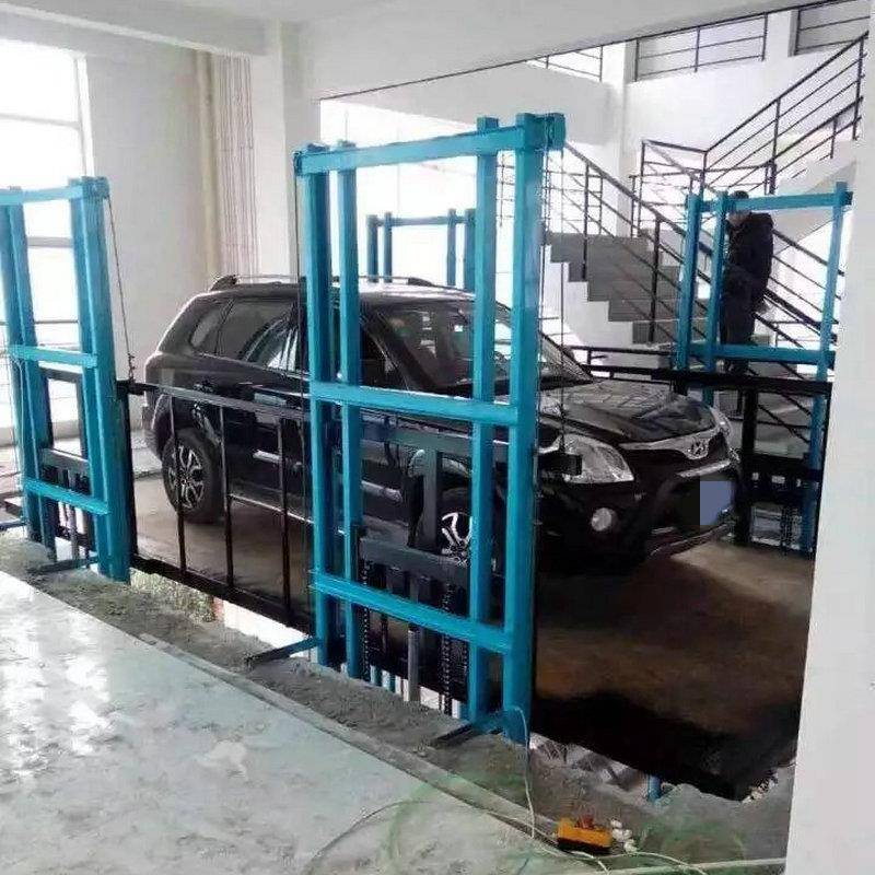 厂家四轨四缸升降货梯汽车液压升降机大吨位导轨升降货梯