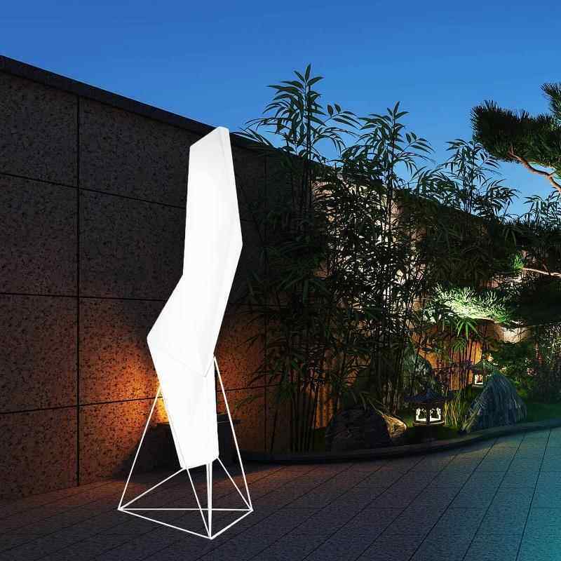 户外发光落地灯地产美陈广场庭院观景台创意简约石头七彩落地灯