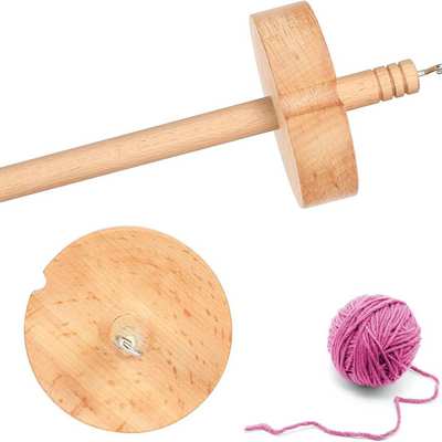drop spindle in wooden 纺锤落梭毛线纺织打捻工具手混毛线工具