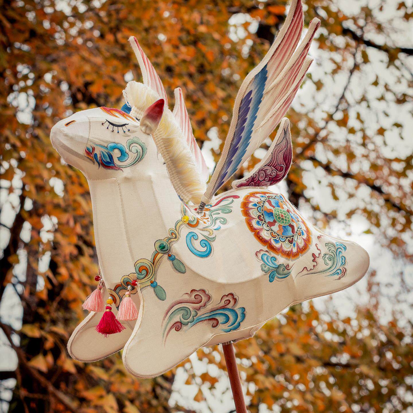 王的手创 马年新春灯笼手工diy新年花灯中式竹编春节2026新款敦煌