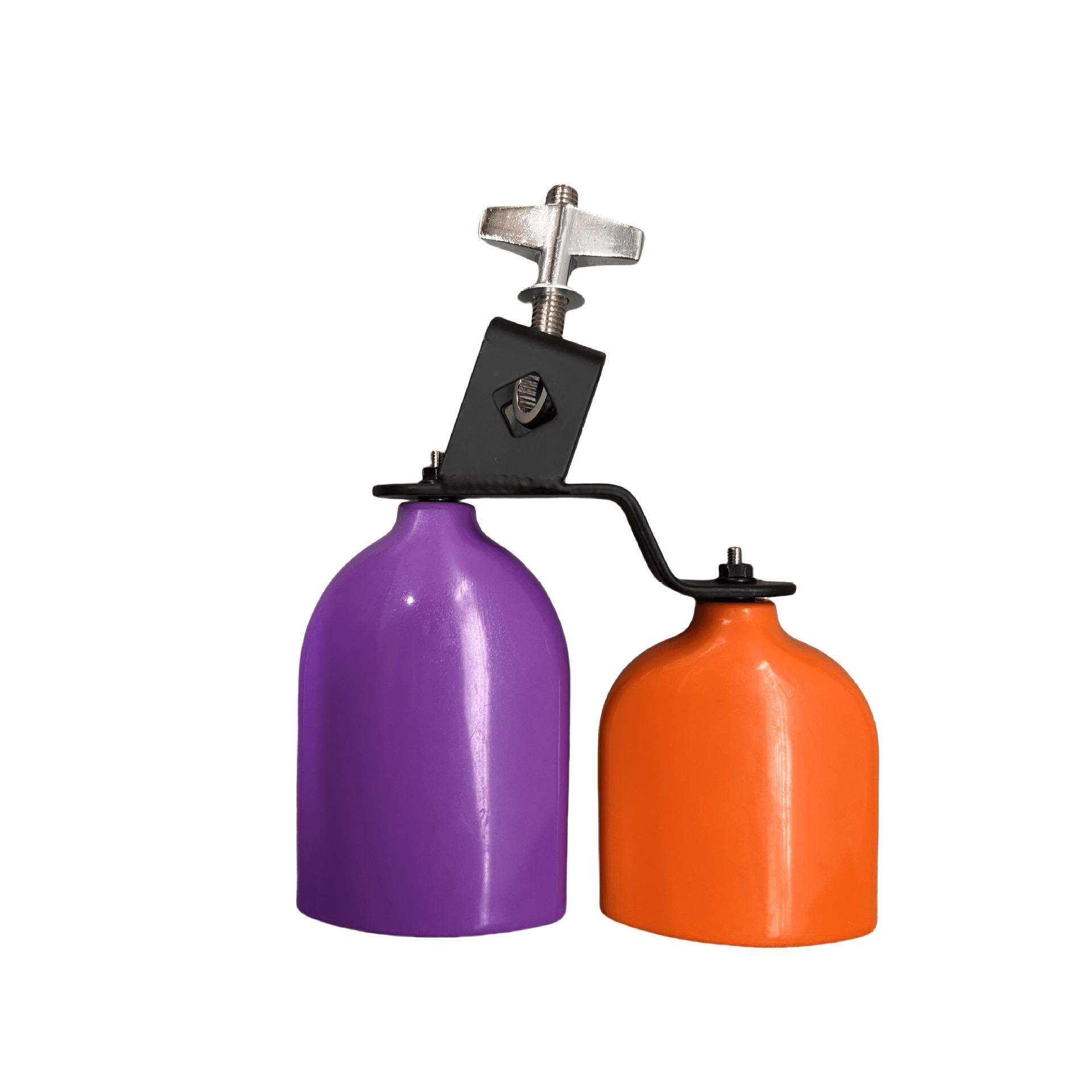 架子鼓小打牛铃 木鱼梆子塑料牛铃 双色双头中音高低音音效牛铃