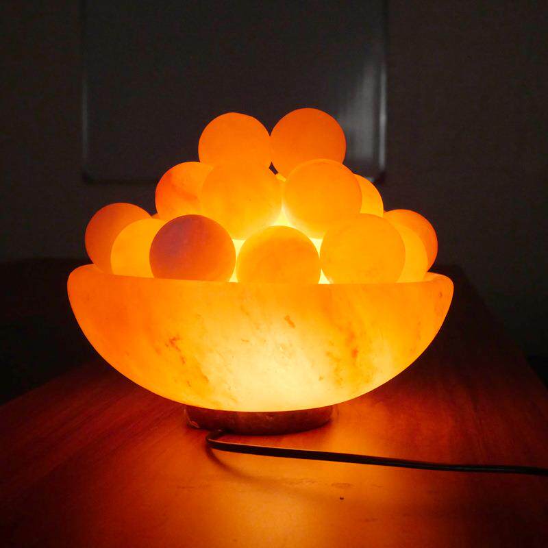 喜马拉雅盐灯聚宝盆盐灯巴基斯坦矿石灯雕刻型造型办公室摆件