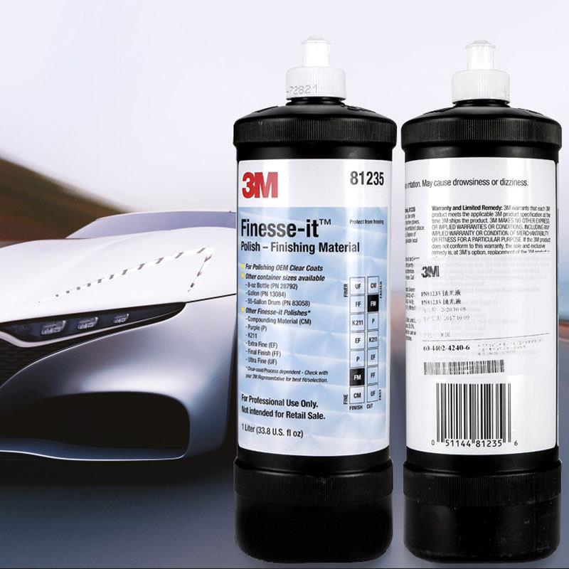 3M81235精细抛光白色蜡水 用于抛光木材 汽车 船舶航空航天抛光液